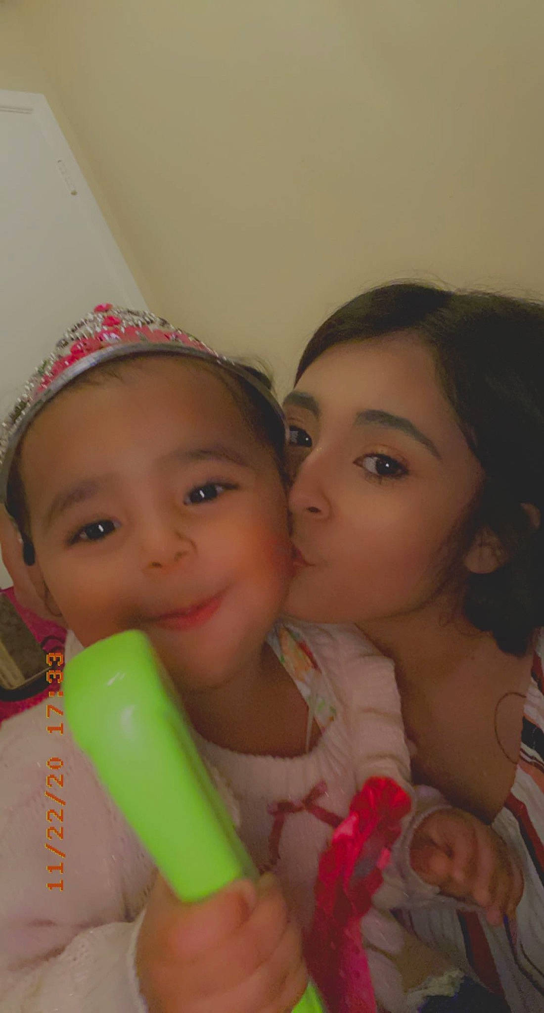 Mercy joined the competition — help win amazing prizes! baby, cheek, child, face, forehead, hair_accessory, happy, head, joy, lip, nose, person, pink, sibling, skin, smile, toddler