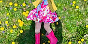 Drailee joined the competition — help win amazing prizes! child, colorful, cute, floral_dress, flower_field, grass, hands_covering_face, nature, outdoor, pink_boots, playful, purple_flowers, shadow, spring, standing, sunglasses, sunny, toddler, yellow_cardigan, yellow_flowers