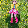 Drailee joined the competition — help win amazing prizes! child, toddler, flower_field, yellow_flowers, purple_flowers, grass, pink_boots, yellow_cardigan, floral_dress, sunglasses, shadow, hands_covering_face, outdoor, sunny, nature, playful, cute, spring, colorful, standing