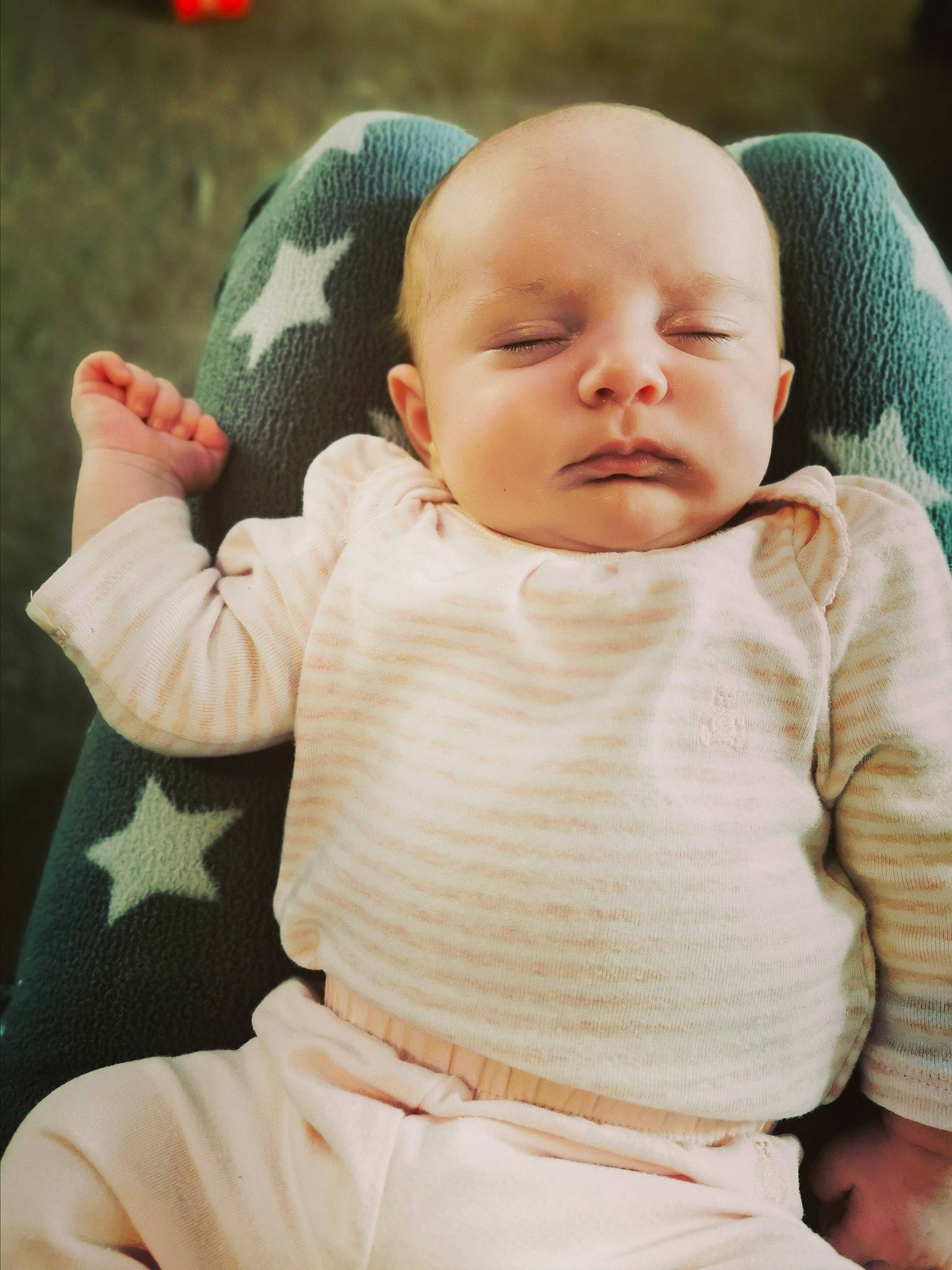 Jessie is registered to the contest to win money with this photo: baby, cheek, child, face, grass, head, lip, nose, person, skin, smile, toddler