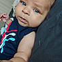 Lawrence joined the competition — help win amazing prizes! baby, child, blue_eyes, chubby_cheeks, close_up, curious_expression, infant, laying_down, navy_blue_clothing, person, portrait, soft_background, skin, young_child, indoors, cute, toddler, human, face, arm