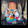 Ivey joined the competition — help win amazing prizes! accessory, baby, car_seat, child, clothing, colorful, cute, hand, headband, indoor, infant, pacifier, peaceful, person, pop_it, portrait, seatbelt, sleeping, small, toy