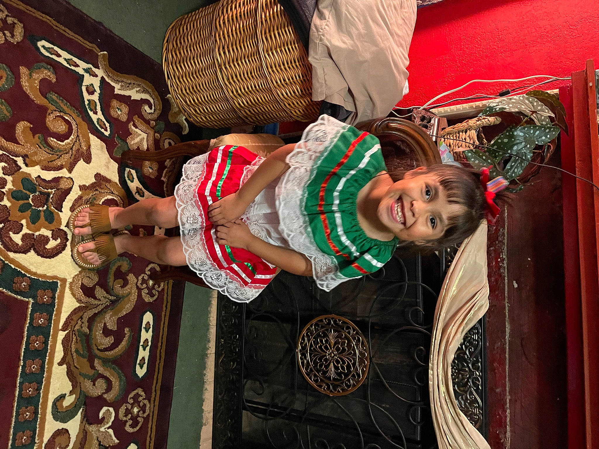 Isabell is registered to the contest to win money with this photo: art, child, event, fashion_accessory, happy, hat, jewellery, joy, motif, pattern, person, textile, toddler, tradition, visual_arts, wood