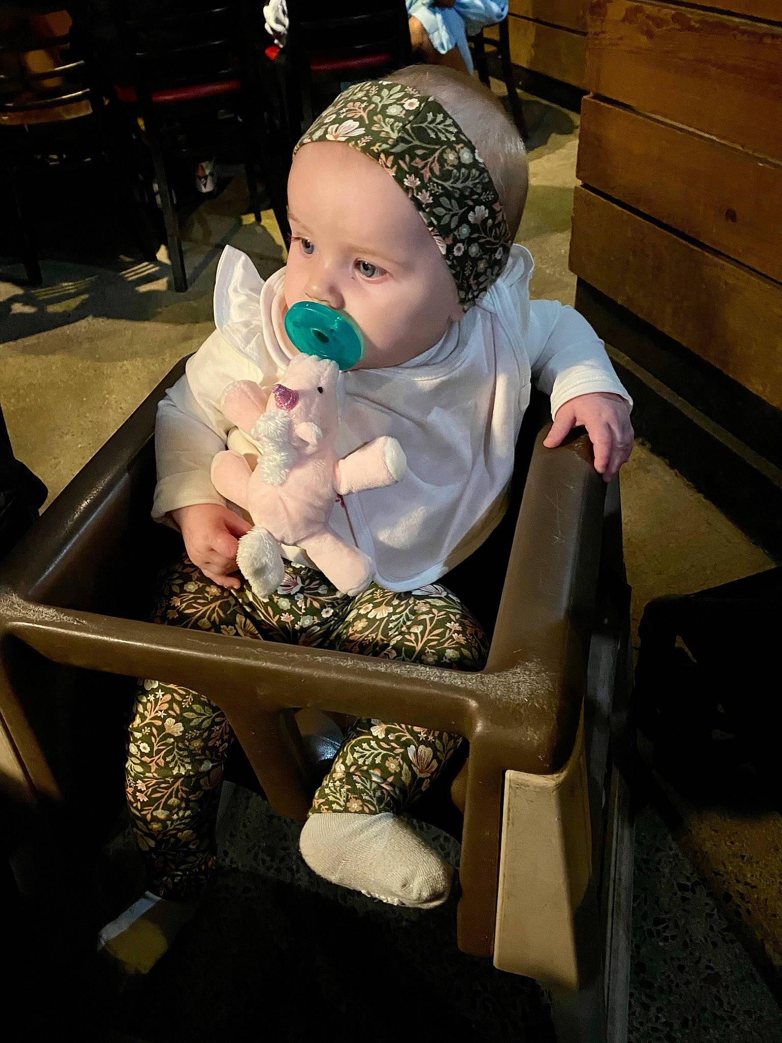 Kora joined the competition — help win amazing prizes! baby, baby_carriage, baby_products, baby_safety, baby_toddler_clothing, chair, cheek, child, comfort, event, fashion_accessory, fun, headwear, lap, person, personal_protective_equipment, sitting, toddler
