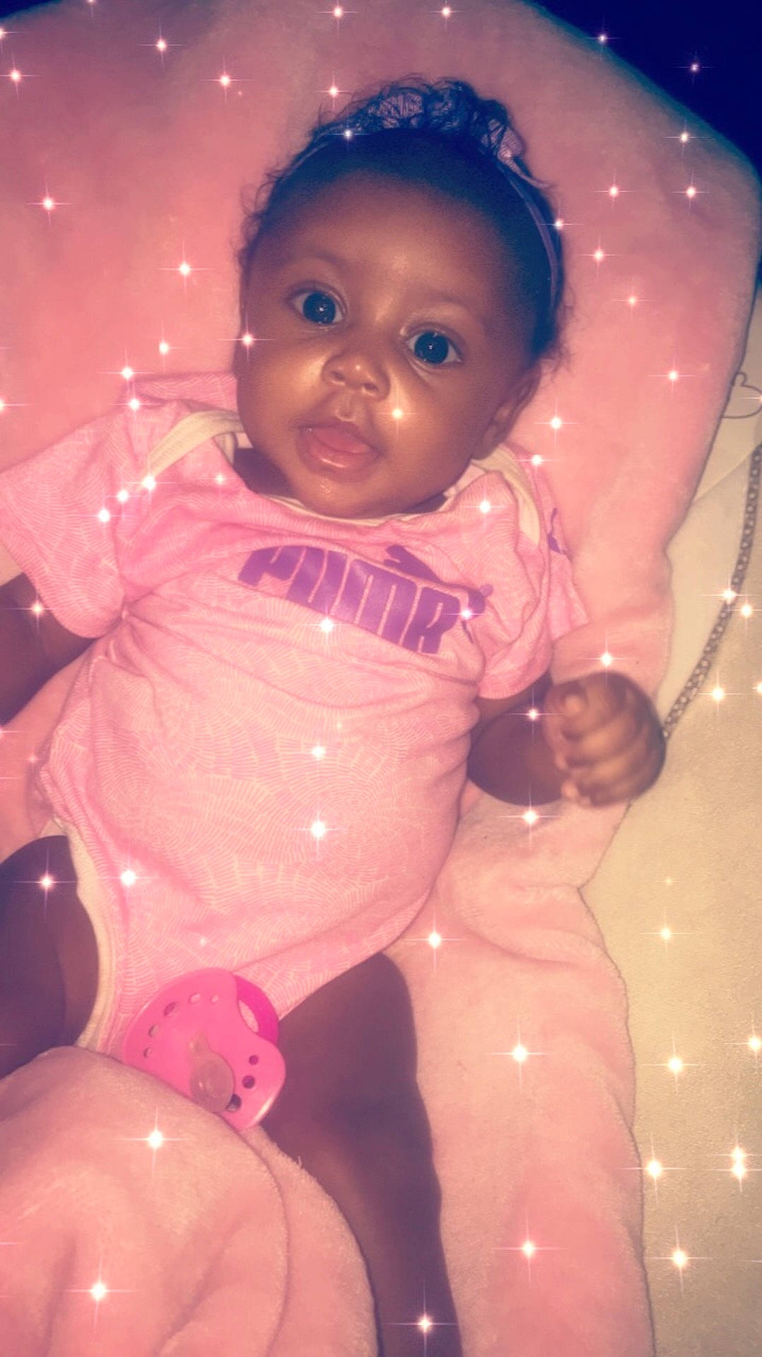 Sianna joined the competition — help win amazing prizes! cheek, child, doll, eye, face, fun, girl, head, human, infant, iris, lip, mouth, organ, person, pink, purple, skin, smile, toddler