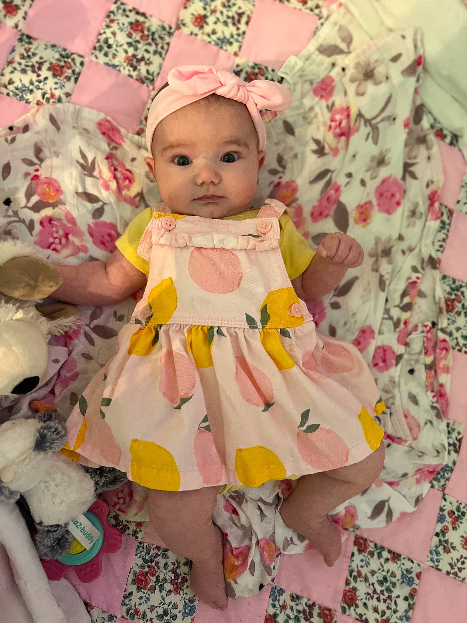 Jubilee joined the competition — help win amazing prizes! baby, baby_products, baby_toddler_clothing, cheek, child, dress, eye, face, happy, linens, magenta, person, petal, pink, purple, skin, sleeve, textile, toddler, toy