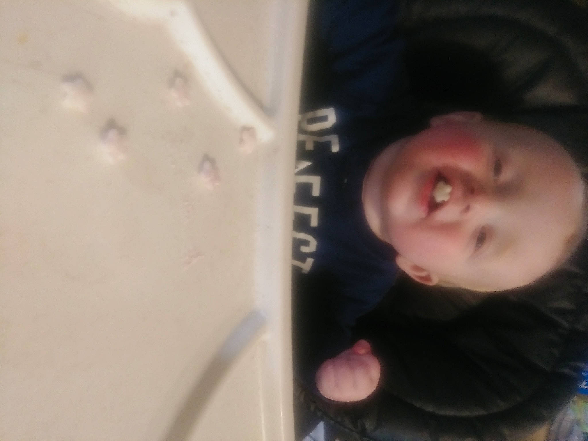 Clint Jr joined the competition — help win amazing prizes! baby, cheek, child, comfort, ear, eye, eyelash, face, flooring, fun, head, iris, jaw, lip, nose, person, skin, smile, toddler, vehicle_door