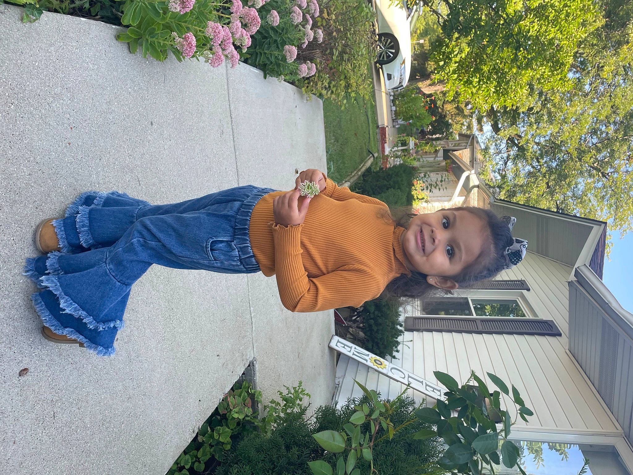 Makayla joined the competition — help win amazing prizes! child, facade, fun, grass, happy, hat, house, joy, leaf, leisure, person, plant, smile, toddler, tree, vacation, window