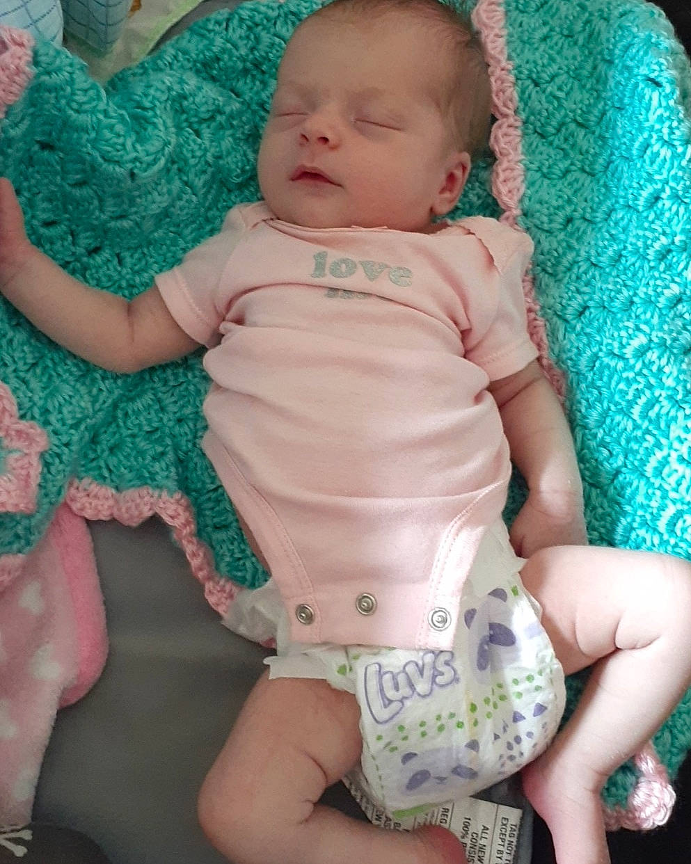 Kariann joined the competition — help win amazing prizes! baby, baby_toddler_clothing, cheek, child, diaper, person, pink, sitting, skin, toddler