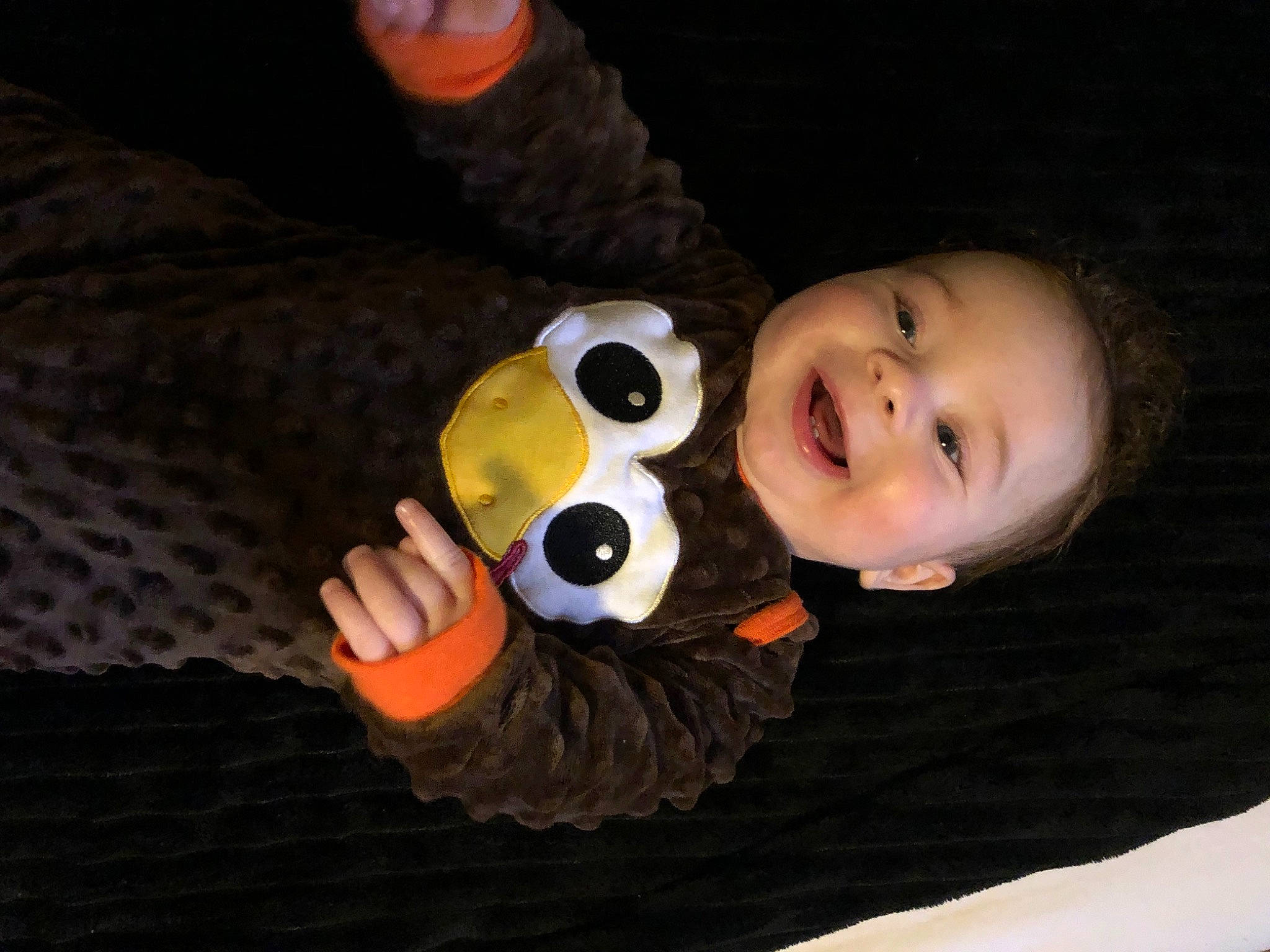 Chandler is registered to the contest to win money with this photo: baby, baby_toddler_clothing, baby_toys, cheek, child, comfort, fun, nose, person, room, sleeve, smile, stuffed_toy, toddler, toy