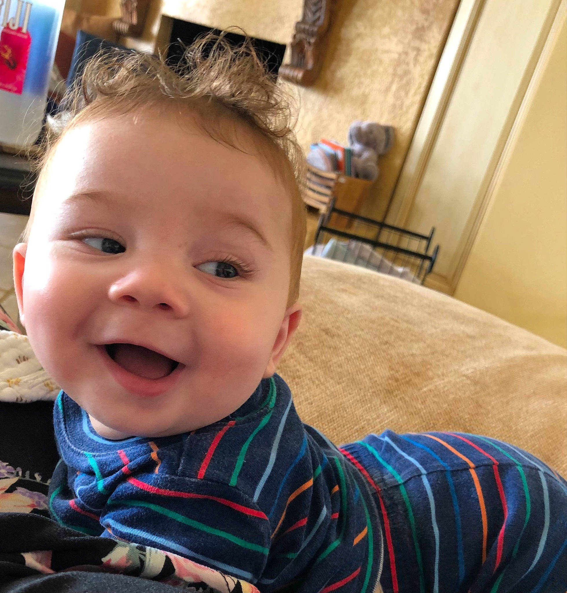Chandler joined the competition — help win amazing prizes! baby, baby_toddler_clothing, chair, cheek, chin, comfort, ear, eye, eyelash, eyewear, fun, happy, iris, lip, mouth, nose, person, skin, smile, toddler