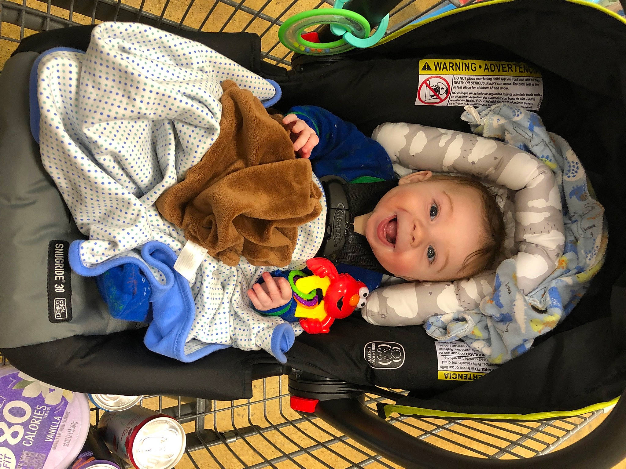 Chandler is registered to the contest to win money with this photo: baby, baby_carriage, baby_products, baby_safety, baby_sleeping, baby_toddler_clothing, baby_toys, car_seat, cheek, child, comfort, facial_expression, fun, happy, hat, lap, person, smile, textile, toddler