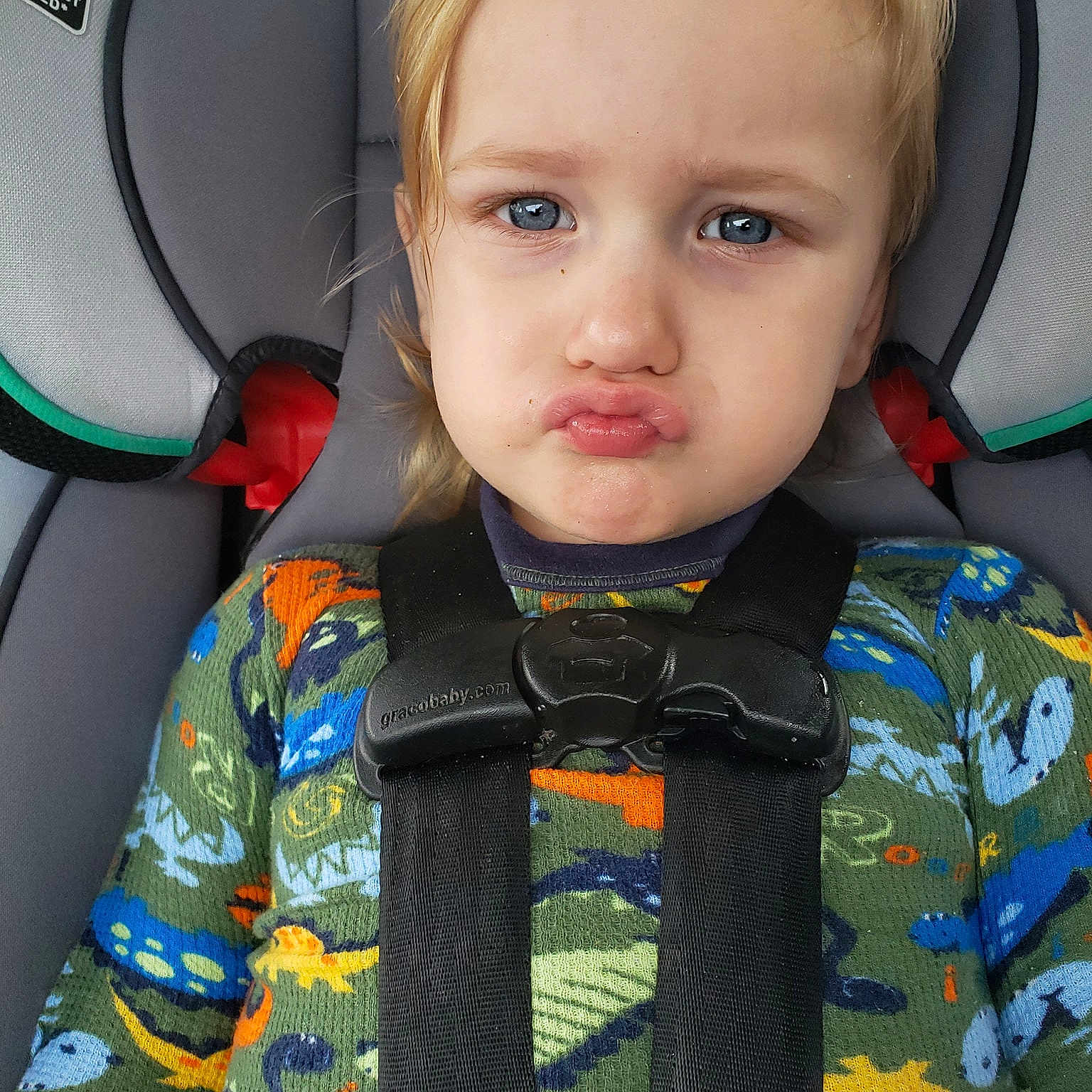 Bradly is registered to the contest to win money with this photo: baby, car_seat, cheek, child, eye, face, head, nose, person, toddler