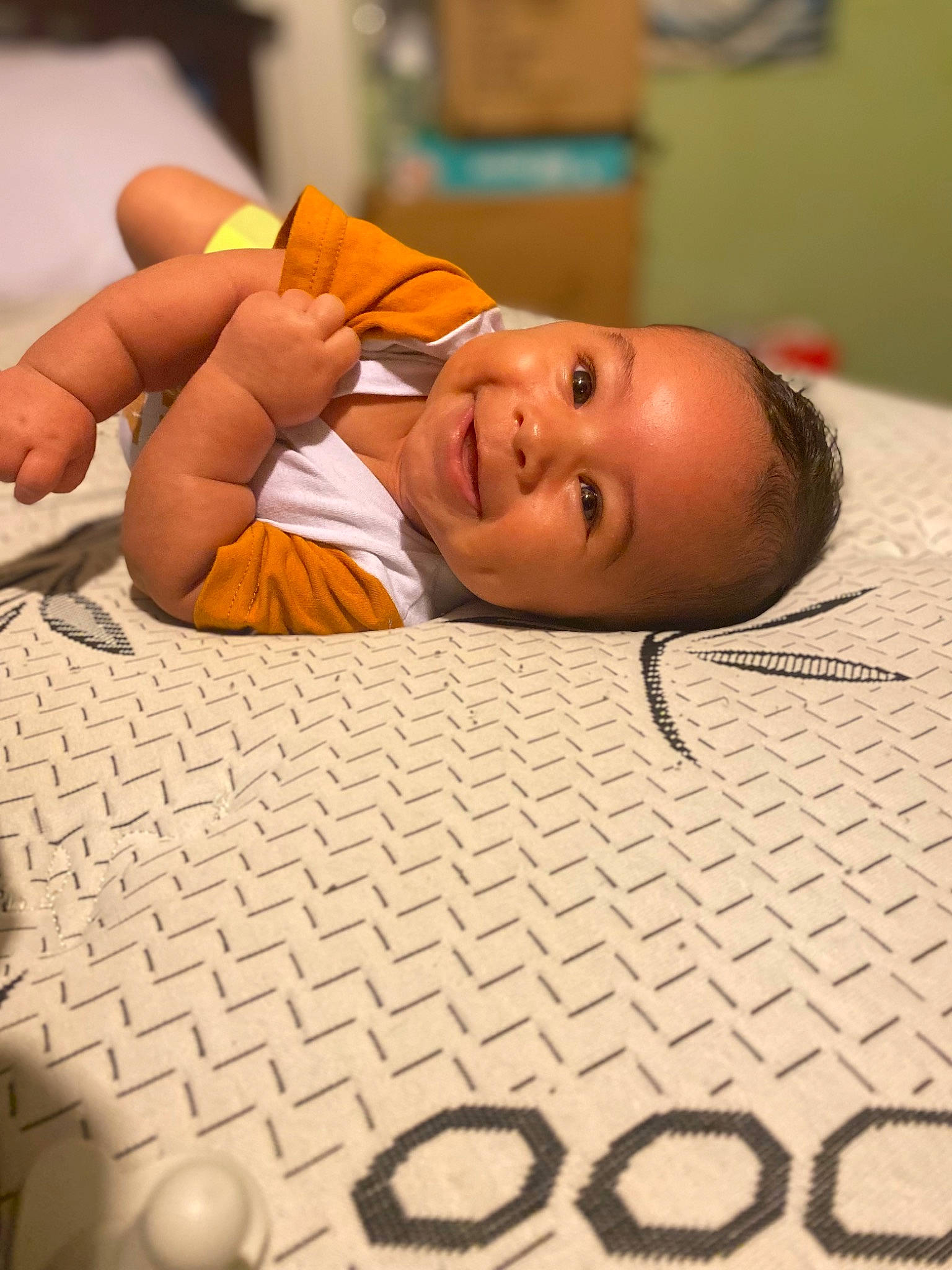 Kendrixx is registered to the contest to win money with this photo: baby, baby_toddler_clothing, cheek, child, comfort, finger, floor, flooring, fun, happy, head, mouth, nail, nose, person, room, skin, smile, thumb, toddler