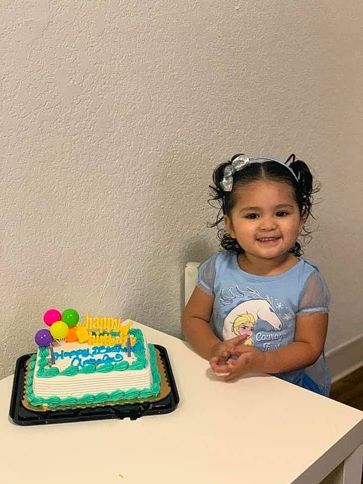 Angela is registered to the contest to win money with this photo: baby_toddler_clothing, baked_goods, baking, birthday_cake, buttercream, cake, cake_decorating, cake_decorating_supply, cuisine, dessert, fashion_accessory, food, icing, ingredient, joy, mouth, party, person, sugar_cake, sweetness