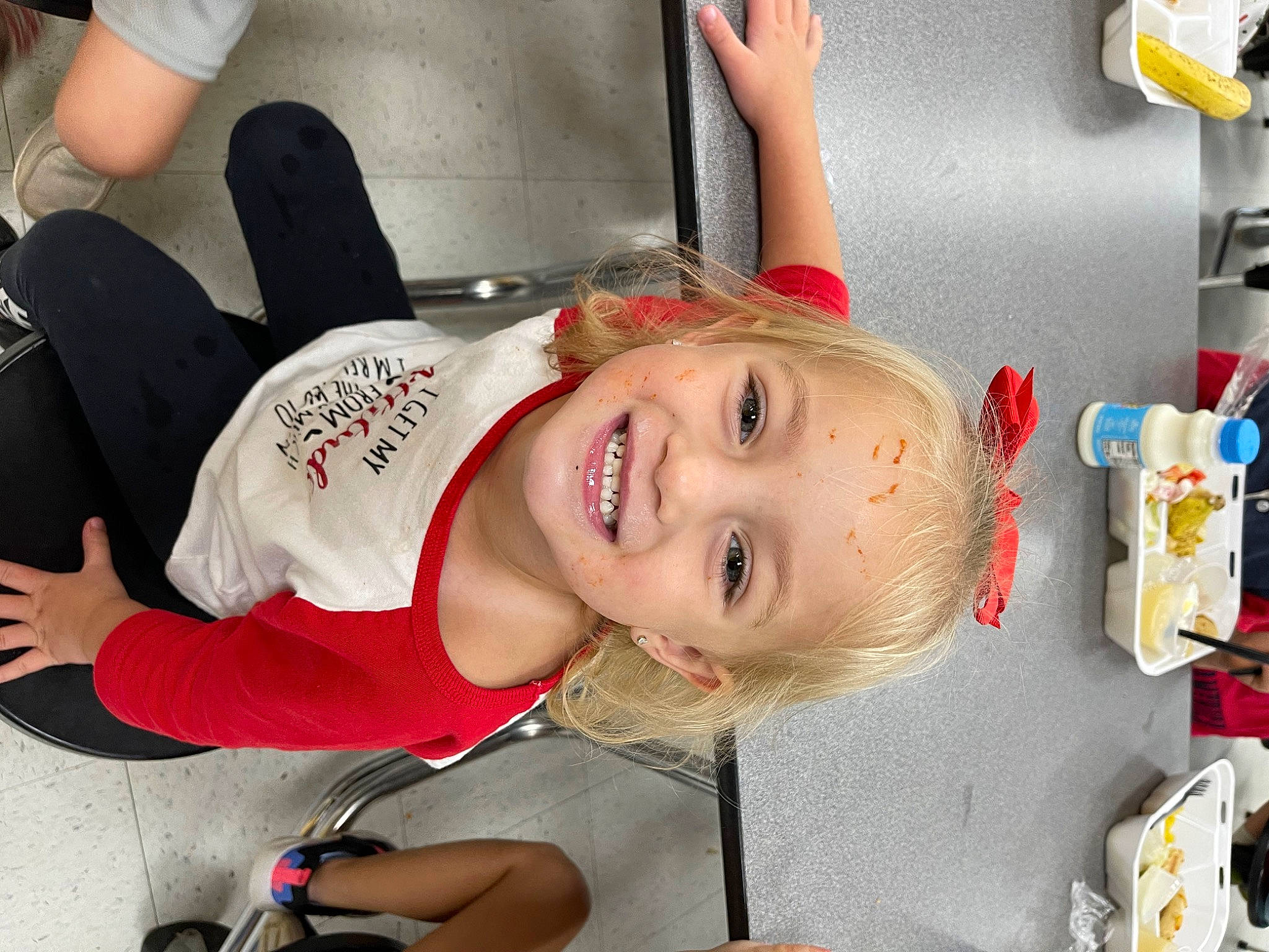 Kynlee joined the competition — help win amazing prizes! abdomen, automotive_design, chest, child, family_car, food, fun, happy, human_leg, joy, kitchen_appliance, knee, luxury_vehicle, mouth, person, refrigerator, room, shorts, smile, thigh