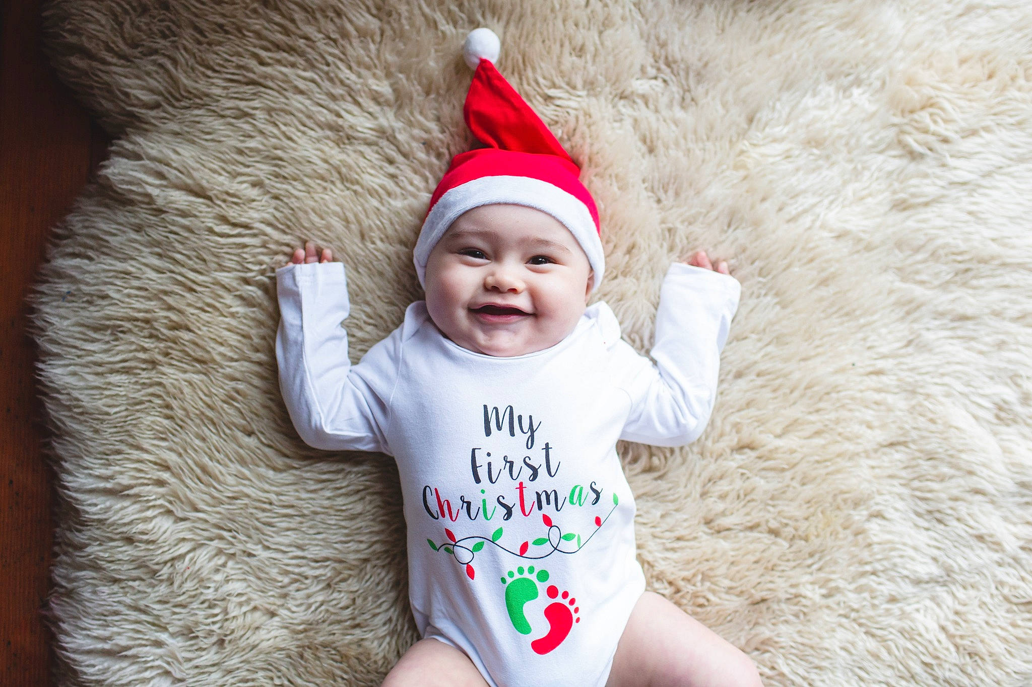 Beckham joined the competition — help win amazing prizes! baby, child, christmas, christmas_eve, costume_accessory, facial_expression, fictional_character, fun, happy, headgear, headwear, holiday, laugh, party_hat, person, photography, santa_claus, skin, smile, toddler