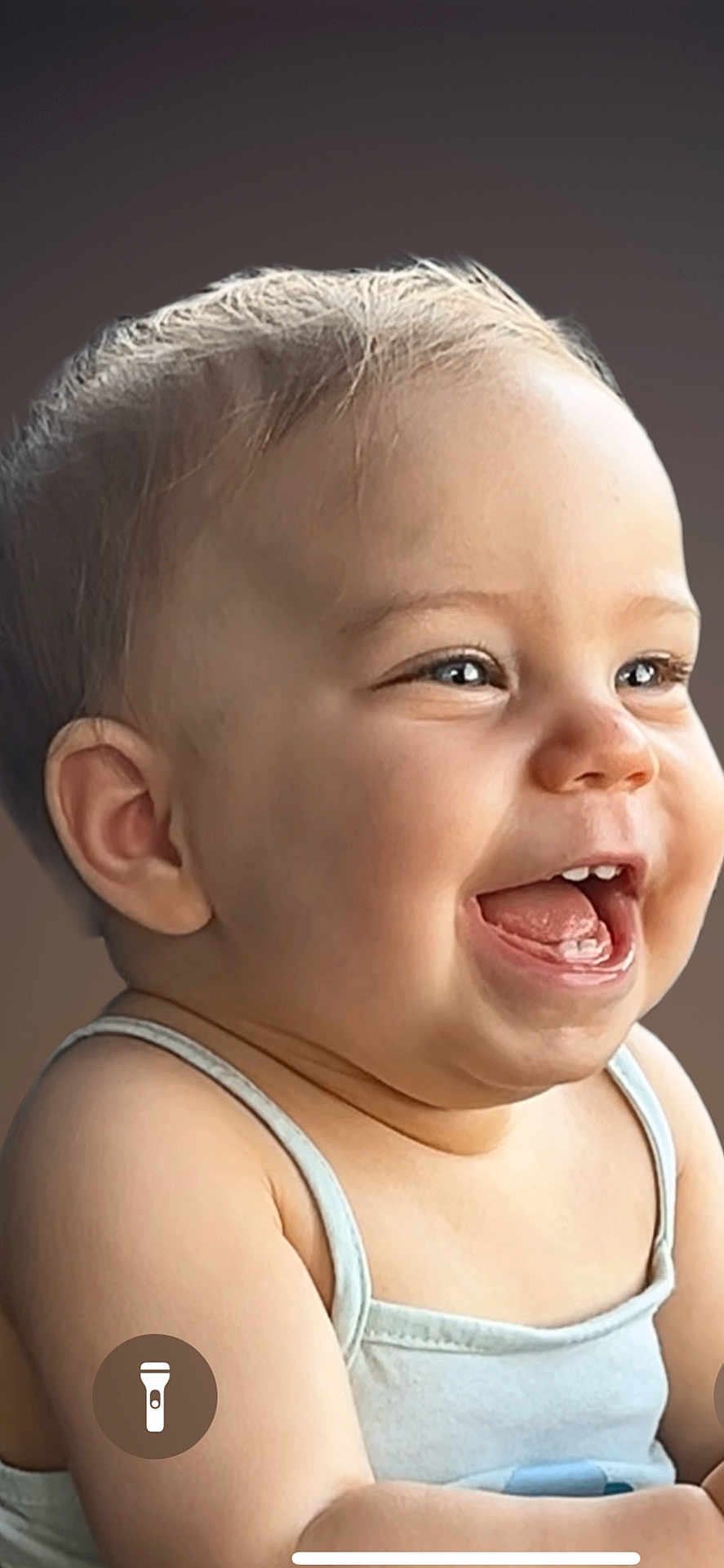 Deva participe au concours pour gagner de l'argent avec cette photo : baby, child, smiling, happy, portrait, face, skin, eyes, mouth, teeth, tank_top, infant, cute, joy, expression, closeup, head, shoulders, young, background