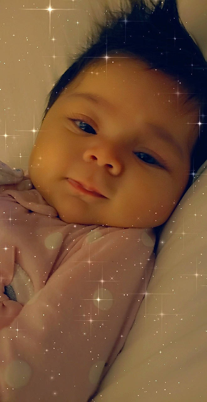 Leah joined the competition — help win amazing prizes! baby, cheek, chin, eye, eyebrow, eyelash, face, facial_expression, finger, forehead, happy, human_body, iris, lip, mouth, nose, person, skin, smile, textile