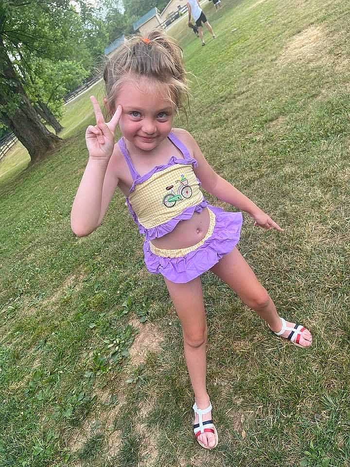 Leigha joined the competition — help win amazing prizes! child, fun, grass, hair, happy, human_leg, joy, lawn, leg, leisure, people_in_nature, person, pink, plant, recreation, sandal, shorts, smile, summer, thigh