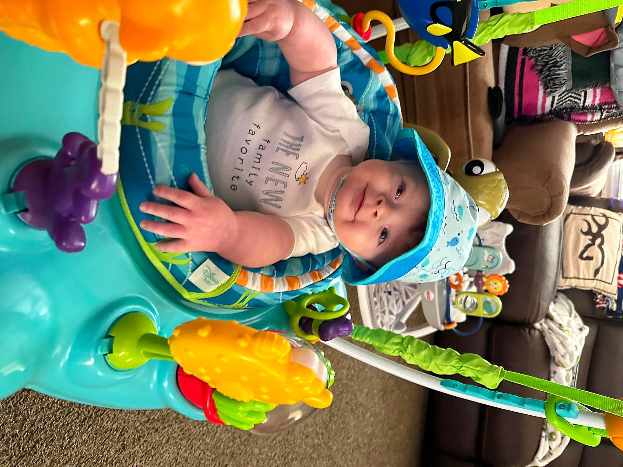 Dylan is registered to the contest to win money with this photo: baby, baby_products, baby_toddler_clothing, baby_toys, balloon, child, event, fun, happy, headwear, leisure, organ, party_supply, person, photograph, play, product, room, snapshot, toddler