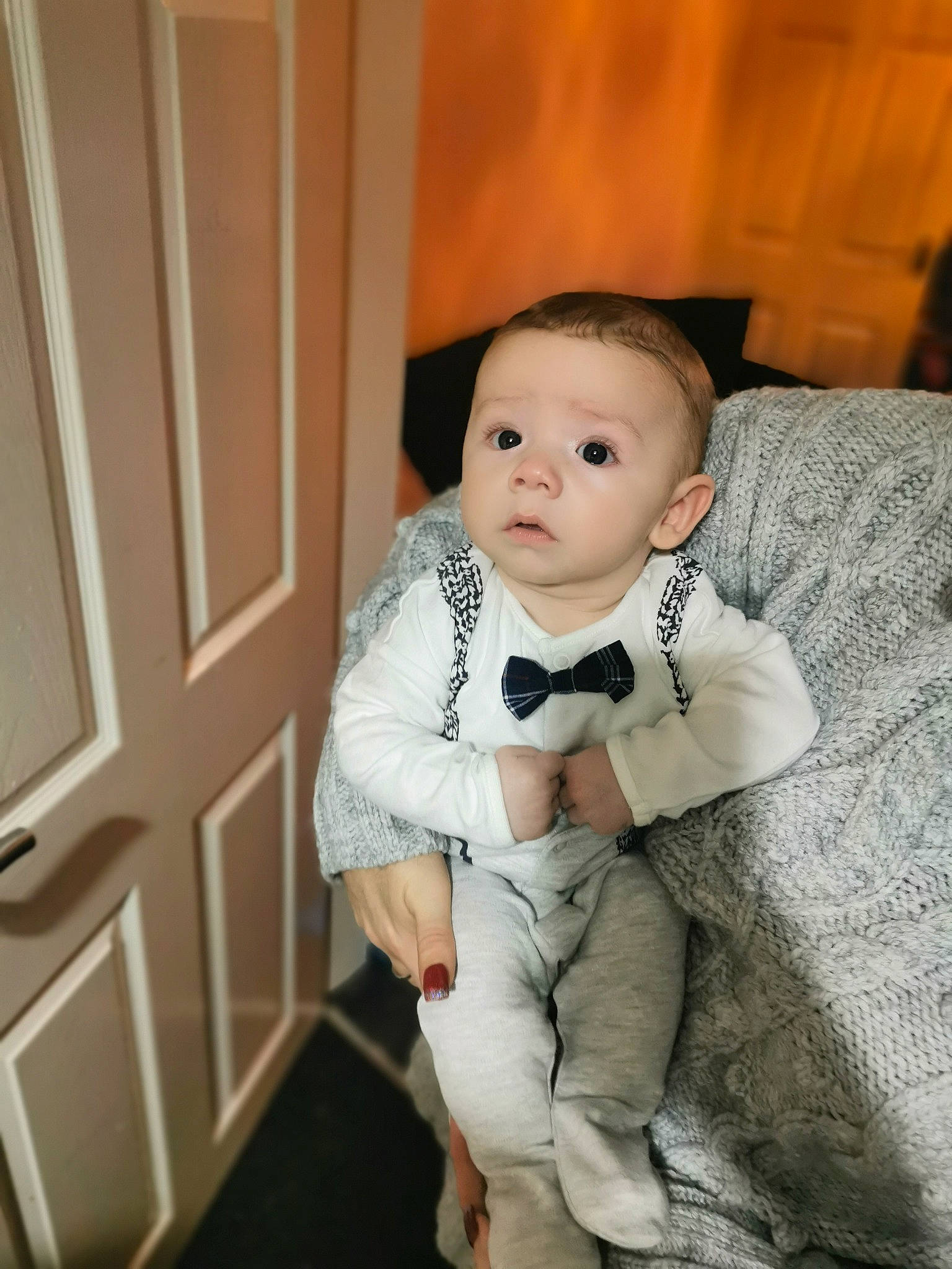 Jaxson joined the competition — help win amazing prizes! baby, baby_toddler_clothing, cheek, comfort, person, skin, sock