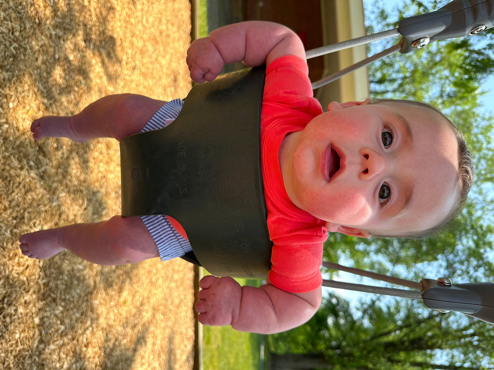 Colton joined the competition — help win amazing prizes! arm, baby, baby_toddler_clothing, clothing, face, finger, grass, hand, happy, human_body, leisure, nose, people_in_nature, person, plant, skin, sky, smile, surprise, toddler