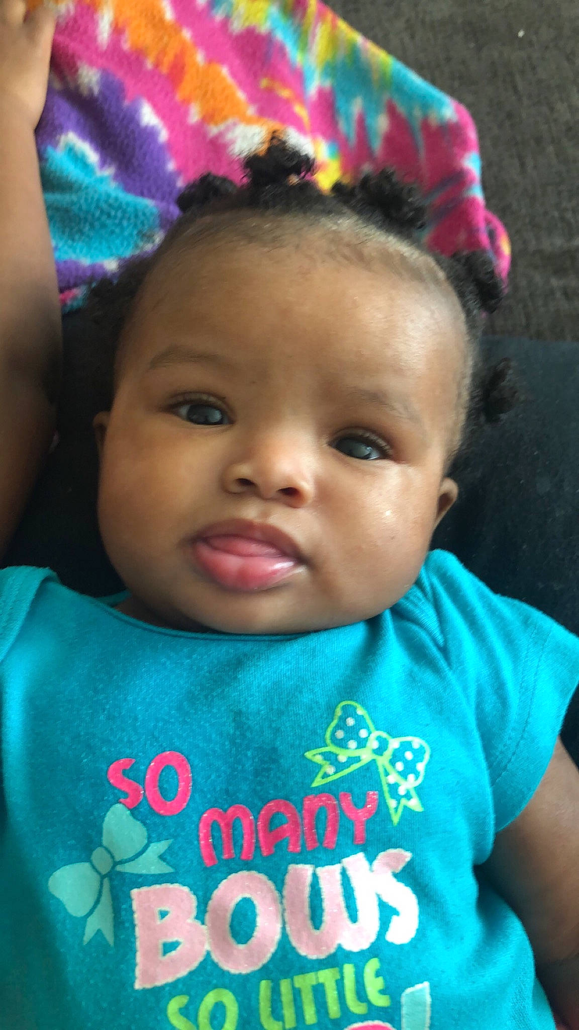 Aaniyah joined the competition — help win amazing prizes! adaptation, baby, cheek, child, eye, eyebrow, face, forehead, fun, hair, hair_accessory, head, human, iris, lip, nose, person, pink, skin, smile