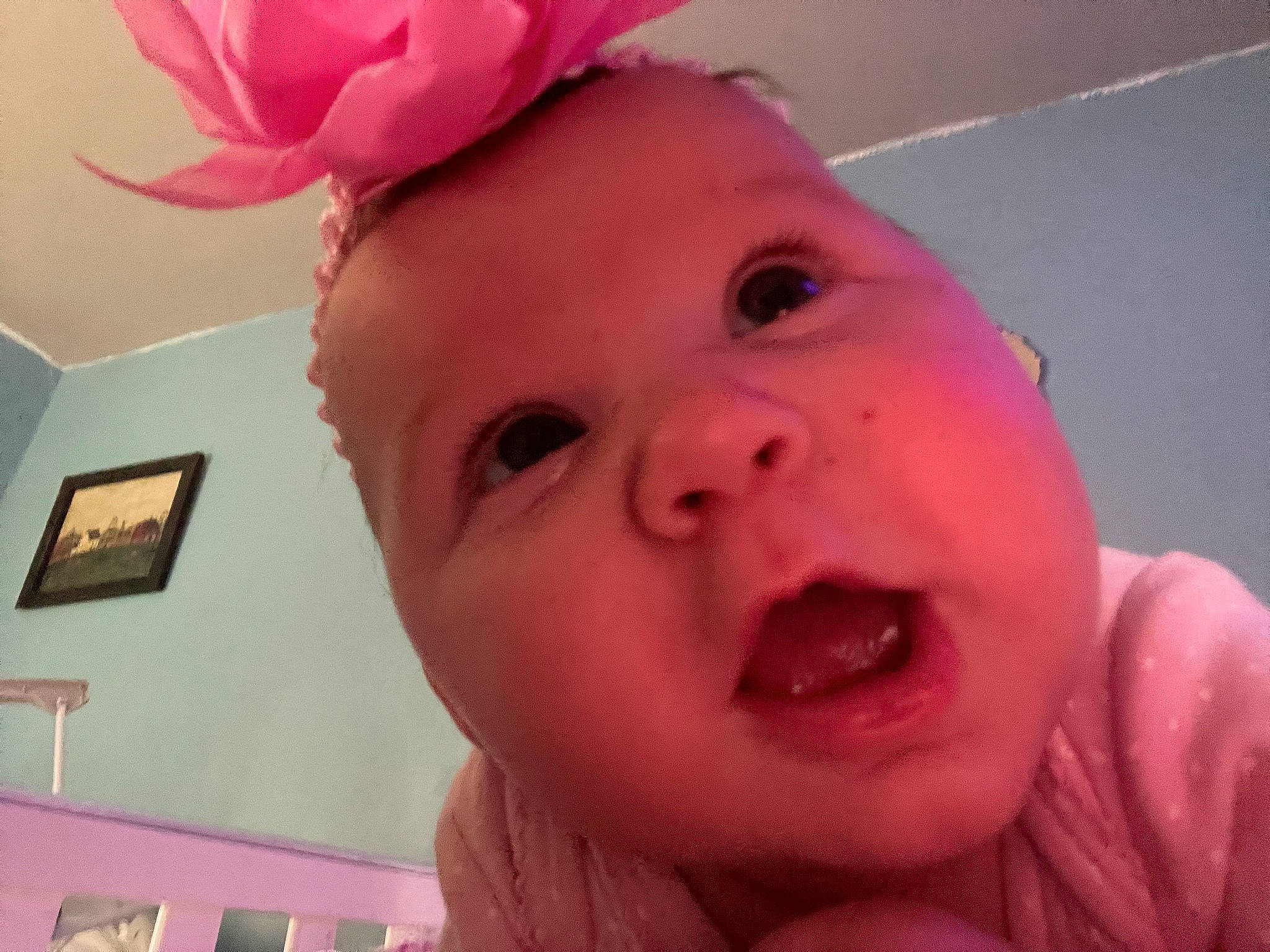 Evelynn joined the competition — help win amazing prizes! baby, cheek, chin, ear, eye, eyebrow, eyelash, forehead, happy, head, human_body, iris, jaw, lip, mouth, nose, person, picture_frame, pink, skin