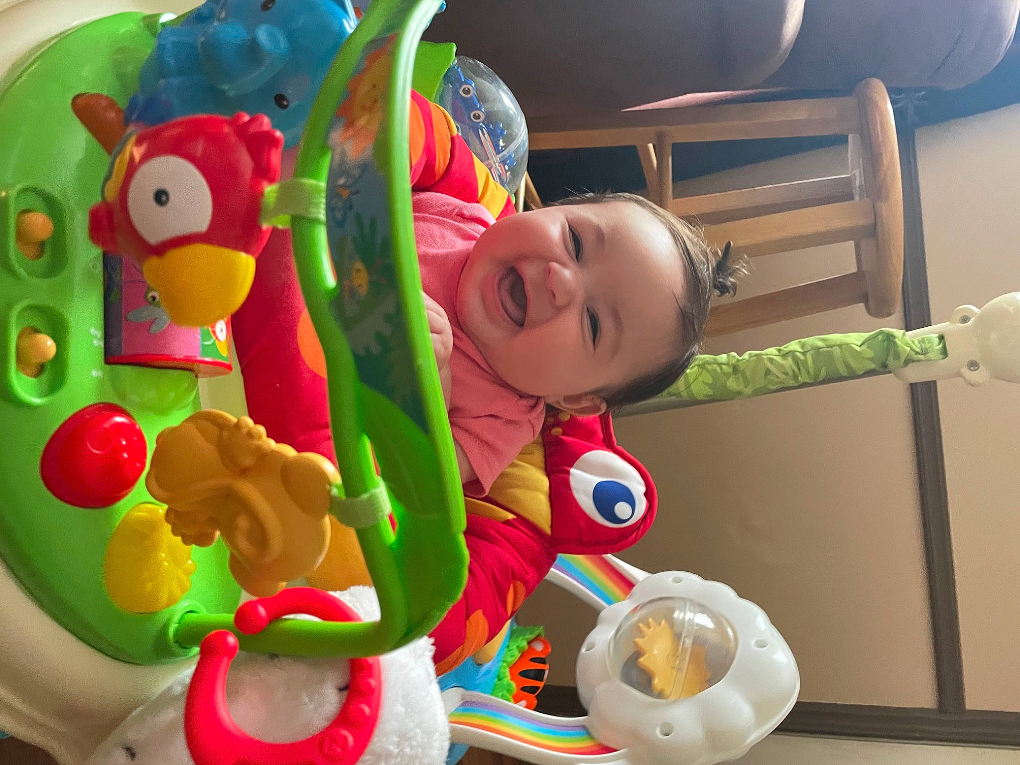 Letty is registered to the contest to win money with this photo: animation, art, baby, baby_mobile, baby_products, baby_toys, child, fun, happy, leisure, mammal, party_supply, person, play, product, room, smile, stuffed_toy, textile, toddler