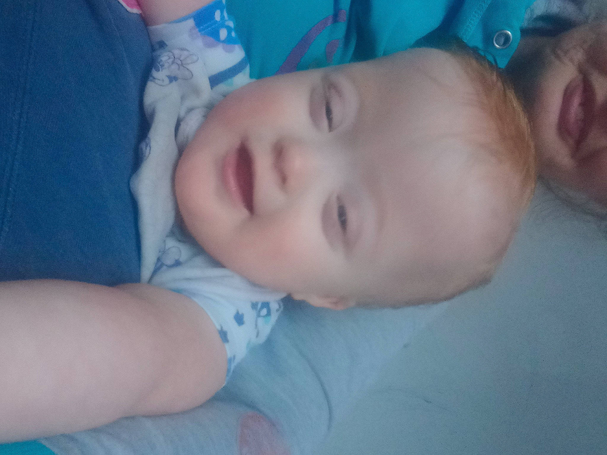 Malachy is registered to the contest to win money with this photo: azure, baby, baby_toddler_clothing, blue, cheek, child, comfort, electric_blue, eyebrow, eyelash, happy, iris, lip, mouth, nose, pattern, person, skin, toddler