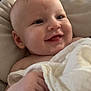 Timéo participe au concours pour gagner de l'argent avec cette photo : baby, blanket, child, closeup, comfort, cushion, cute, expression, face, glove, hand, happy, indoors, infant, lying, portrait, skin, smiling, soft, young