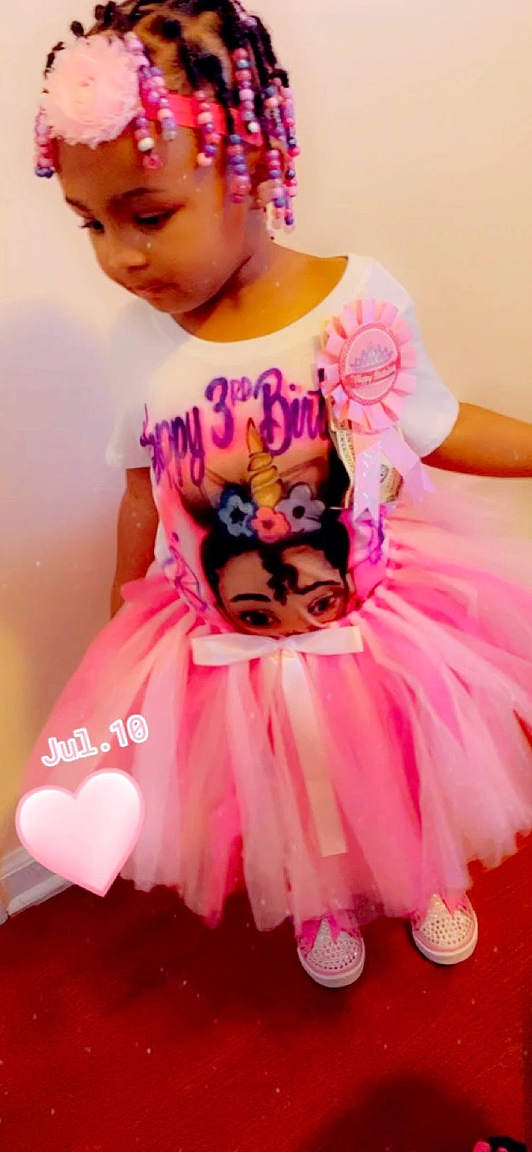Milliana Peters is registered to the contest to win money with this photo: baby_toddler_clothing, ballet_tutu, child, clothing, costume, dress, hair_accessory, peach, person, pink, product, toddler