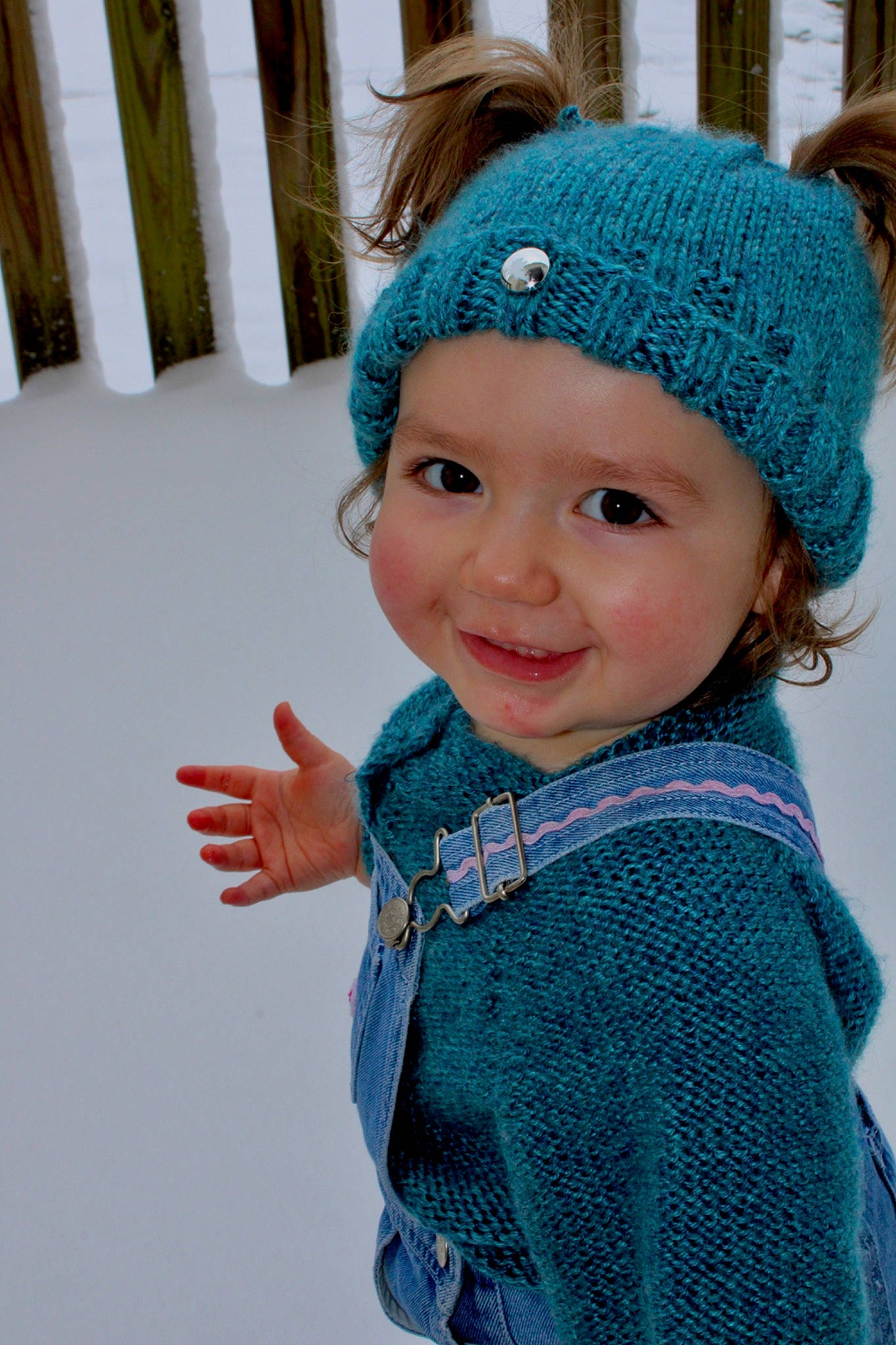 Dezirae is registered to the contest to win money with this photo: azure, baby_toddler_clothing, blue, cap, cheek, chin, eye, green, happy, head, headwear, human, iris, joy, neck, organ, outerwear, person, skin, sleeve