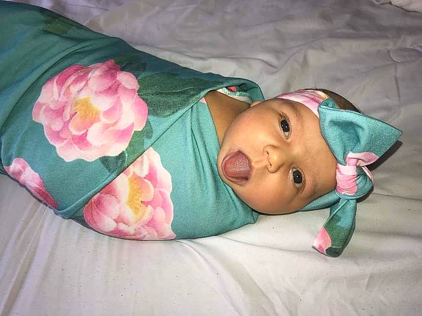 Dezirae joined the competition — help win amazing prizes! baby, bedtime, cheek, child, flower, hair_accessory, head, headgear, headwear, linens, person, pink, plant, room, skin, sleep, toddler