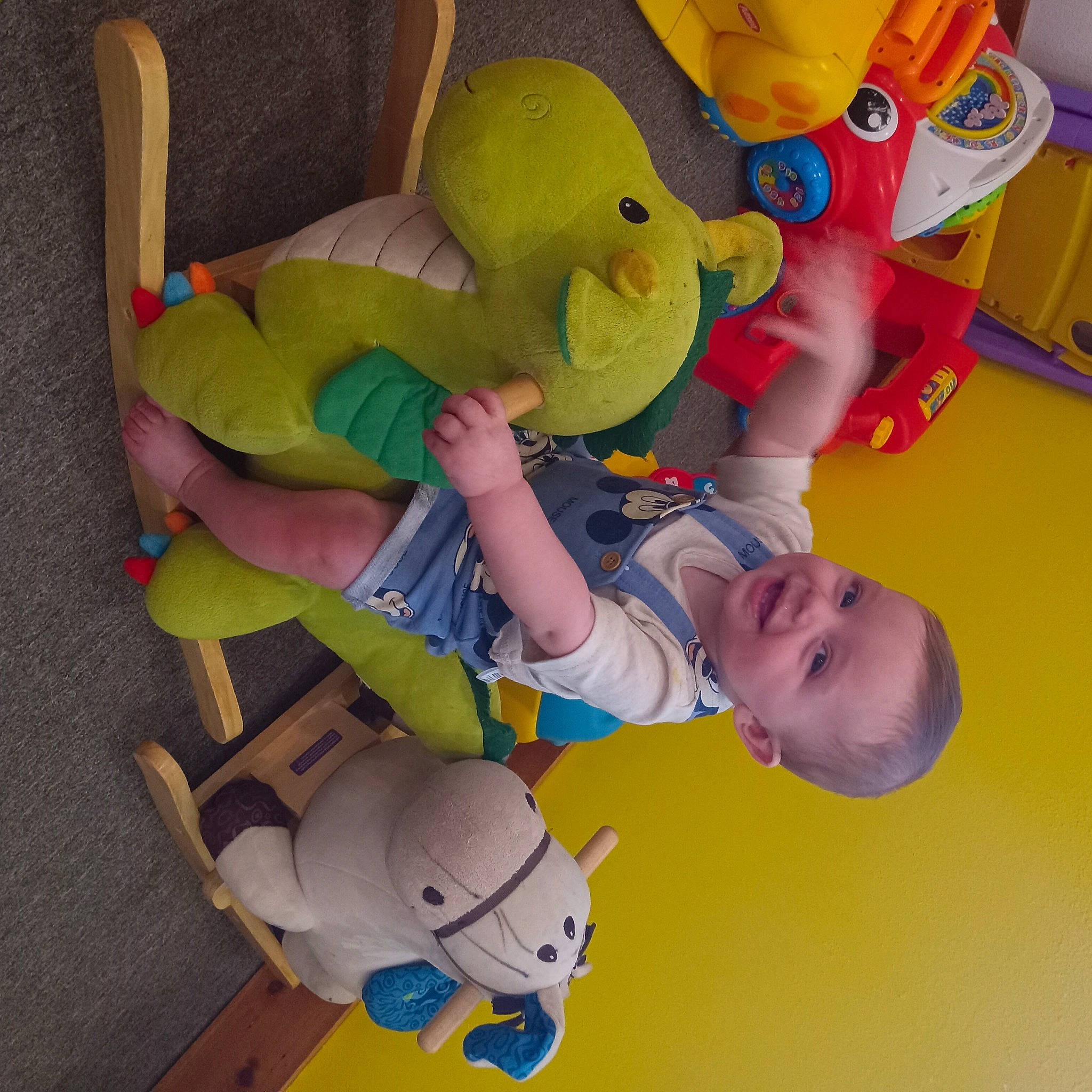 Levi is registered to the contest to win money with this photo: animation, baby, baby_products, baby_toys, child, fictional_character, fun, happy, joy, leisure, person, play, plush, room, stuffed_toy, toddler, toy