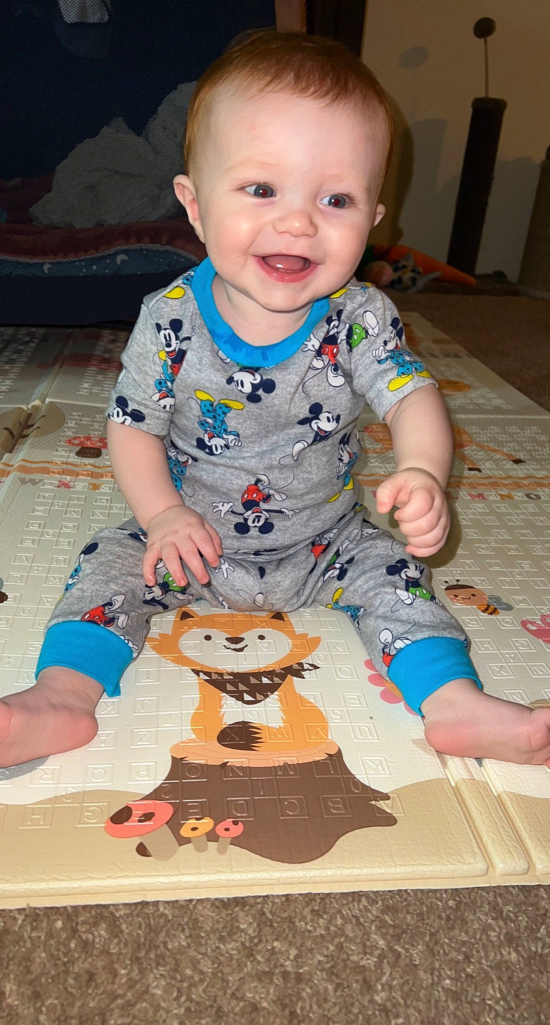 Rowen joined the competition — help win amazing prizes! arm, baby, baby_toddler_clothing, cheek, child, dress, eye, floor, flooring, happy, head, iris, joy, organ, person, pink, product, skin, sleeve, smile