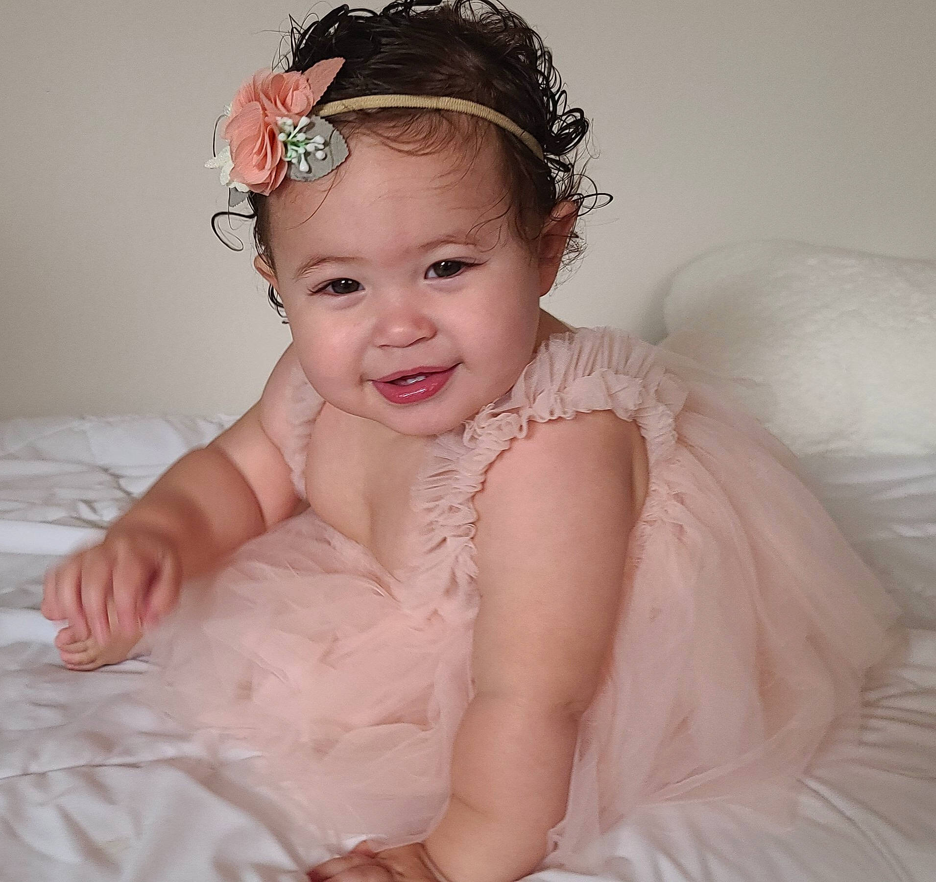 Ember joined the competition — help win amazing prizes! baby_toddler_clothing, bridal_accessory, child, comfort, day_dress, dress, ear, embellishment, eyelash, fashion_accessory, flash_photography, hair_accessory, happy, headband, headpiece, iris, jewellery, joy, person, sleeve