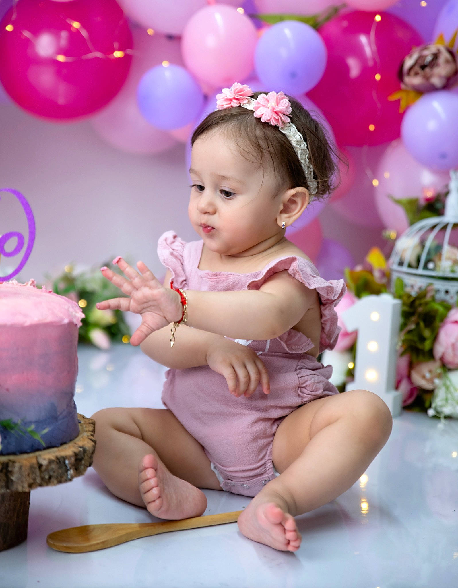 Aniya joined the competition — help win amazing prizes! baby_toddler_clothing, balloon, child, decoration, dress, event, facial_expression, flash_photography, fun, happy, headpiece, jewellery, magenta, party_supply, person, pink, purple, skin, sweetness, toddler