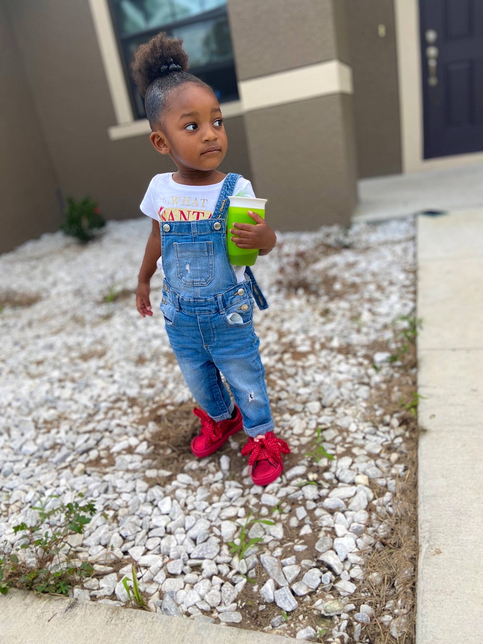 Bria joined the competition — help win amazing prizes! adaptation, baby, child, fun, jeans, people, person, play, shoe, standing, toddler