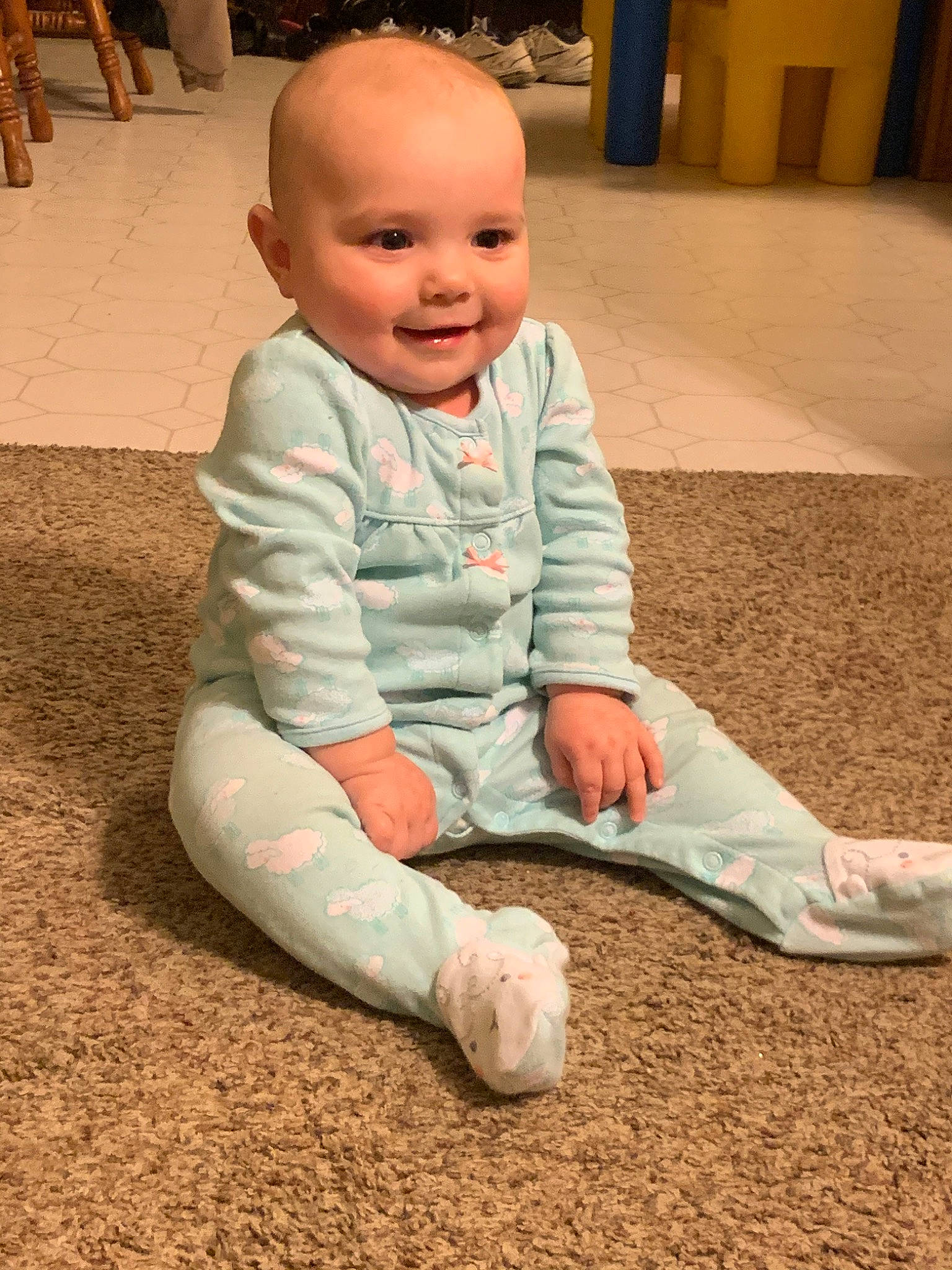 Kaisley joined the competition — help win amazing prizes! baby, child, crawling, flooring, joy, person, play, sitting, toddler