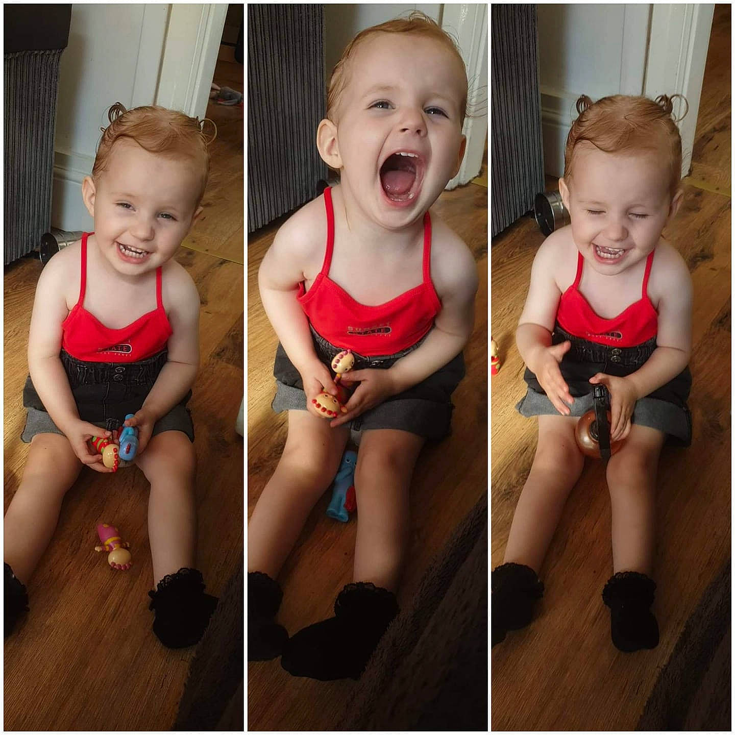 Mckenna-mae Grace joined the competition — help win amazing prizes! arm, baby_toddler_clothing, beauty, black, child, clothing, flash_photography, happy, iris, joy, leg, neck, pattern, person, photograph, shorts, skin, sleeve, smile, snapshot