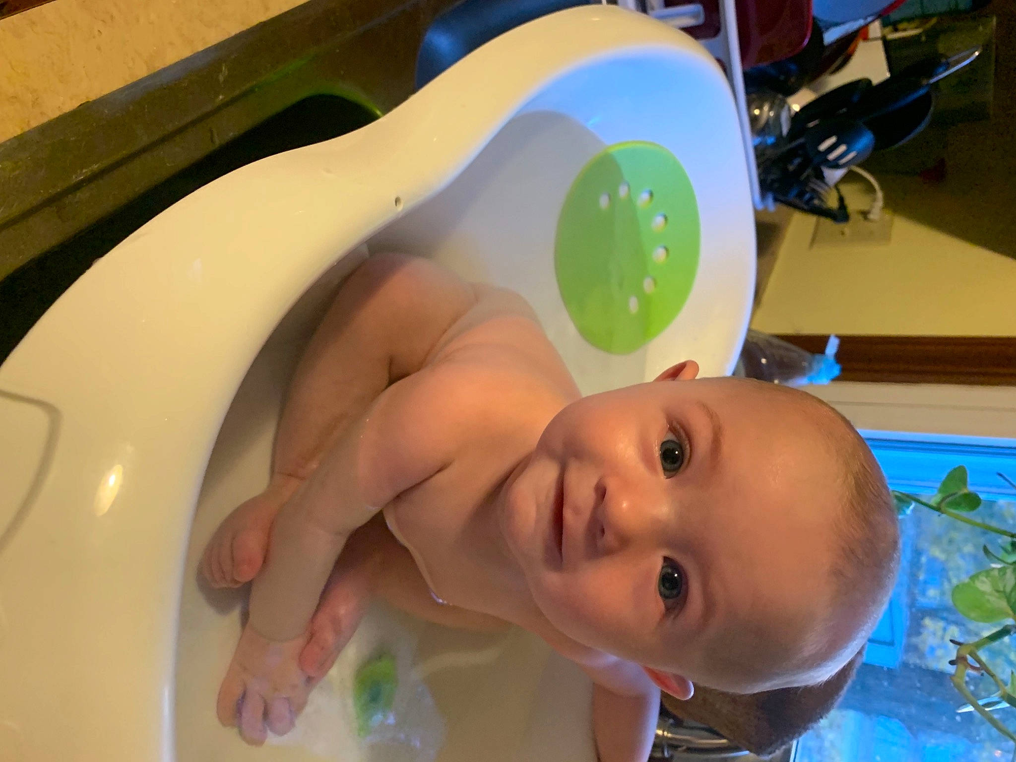 Chandler joined the competition — help win amazing prizes! baby, baby_products, bathing, chest, child, finger, fun, happy, leisure, person, plant, plastic, play, room, smile, thumb, toddler, water