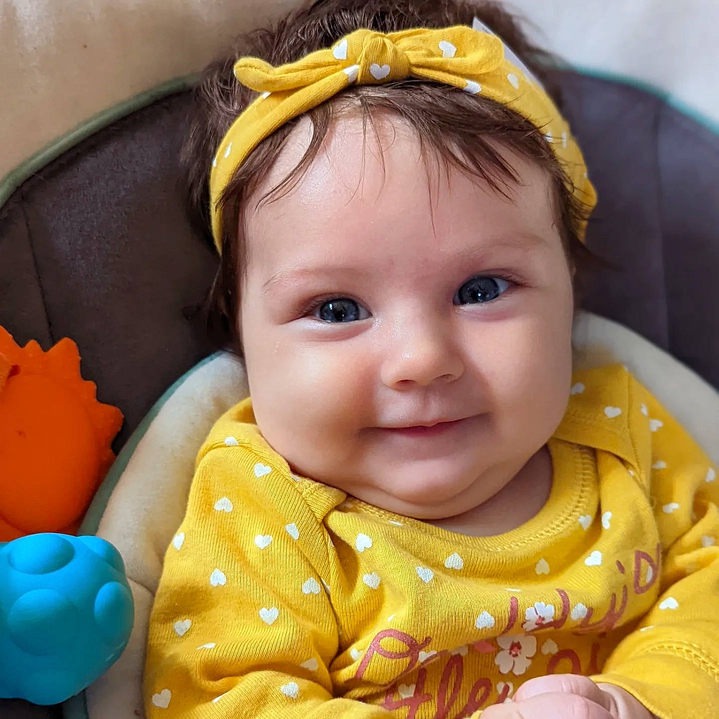 Amber joined the competition — help win amazing prizes! baby_toddler_clothing, cheek, chin, ear, eye, eyelash, face, facial_expression, hairstyle, happy, head, headwear, iris, joy, mouth, neck, nose, person, product, skin