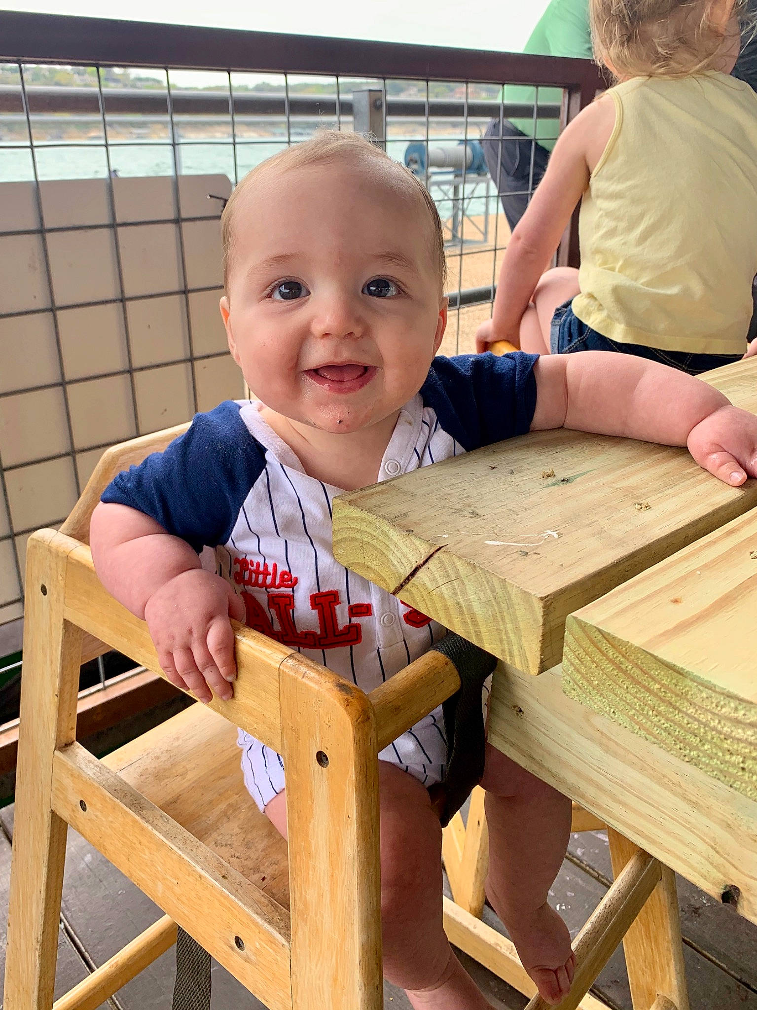 Kaine joined the competition — help win amazing prizes! child, furniture, joy, leisure, person, play, sitting, table, toddler, vacation, wood, woodworking