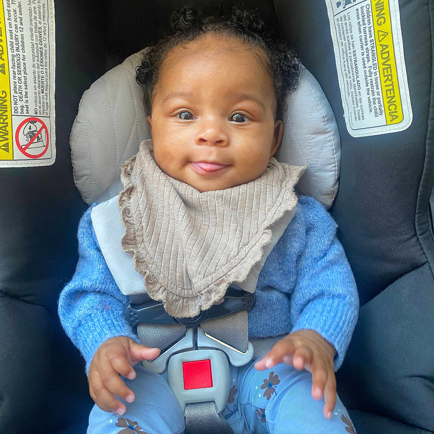 Aleni joined the competition — help win amazing prizes! baby, clothing, coat, cushion, face, happy, head, homedecor, jacket, jeans, knitwear, pants, person, photography, portrait, sitting, smile, sweater, transportation, vehicle