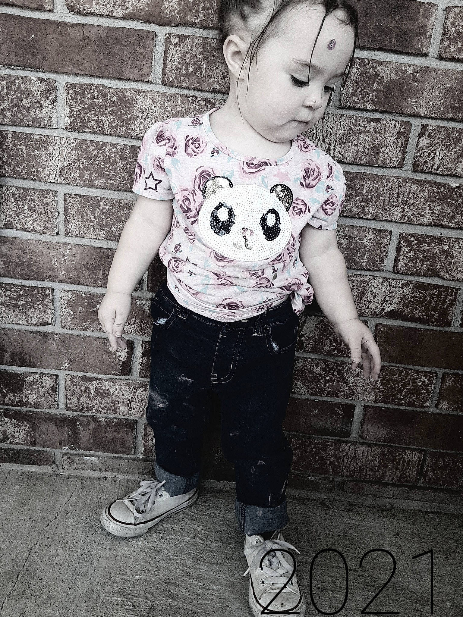 Katalina joined the competition — help win amazing prizes! arm, black, black_and_white, cheek, chin, cool, eye, flash_photography, grey, hair, happy, head, human, lip, person, sleeve, standing, street_fashion, style, t_shirt