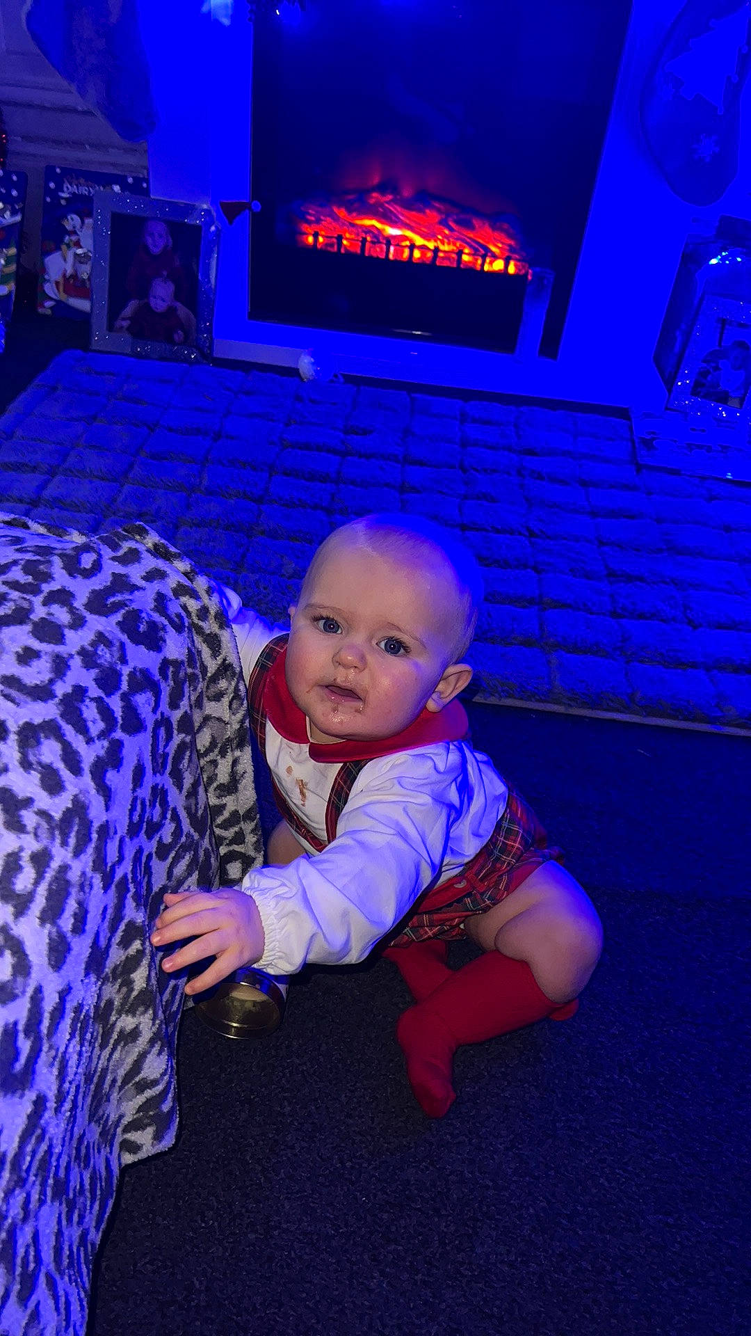 Scot-tony joined the competition — help win amazing prizes! audio_equipment, baby, baby_toddler_clothing, blue, child, electric_blue, entertainment, event, flash_photography, flooring, fun, leisure, magenta, performing_arts, person, purple, room, sitting, television, toddler