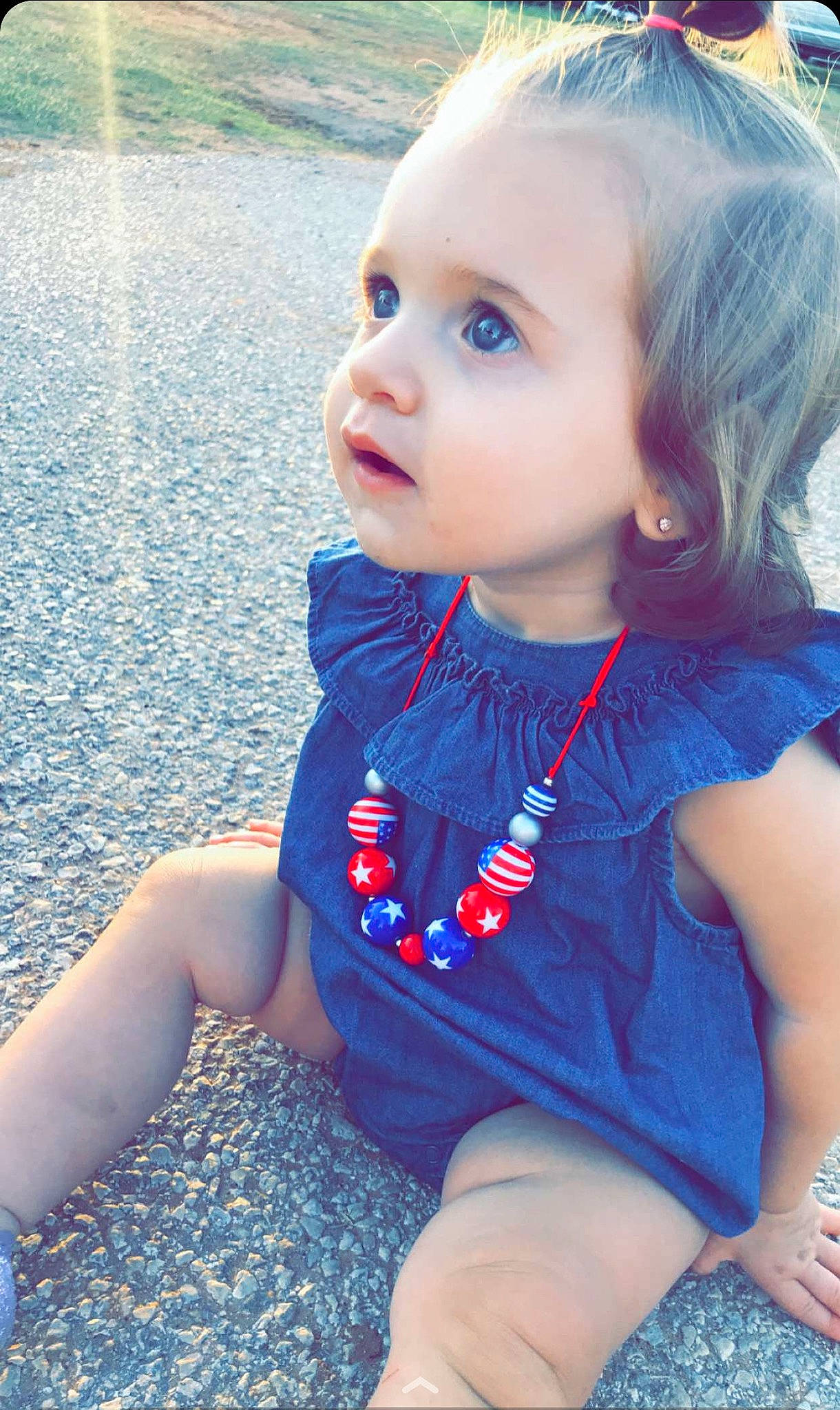 Kynleigh joined the competition — help win amazing prizes! beauty, blond, blue, cheek, child, child_model, eye, face, hair, hairstyle, lip, nose, person, photography, sitting, skin, smile, summer, sunlight, toddler