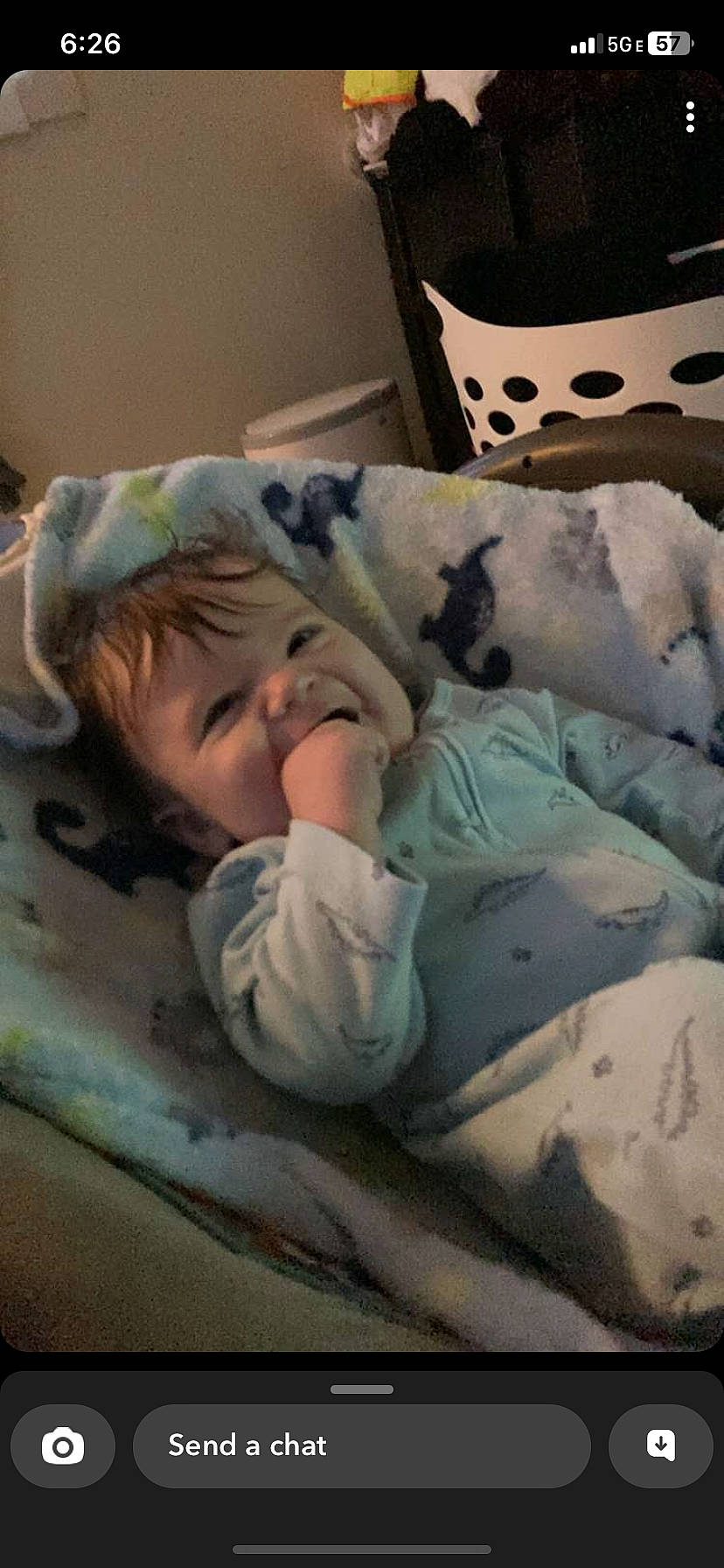 Christian is registered to the contest to win money with this photo: baby, baby_toddler_clothing, bedding, bedtime, blanket, child, comfort, linens, nap, person, room, sleep, toddler